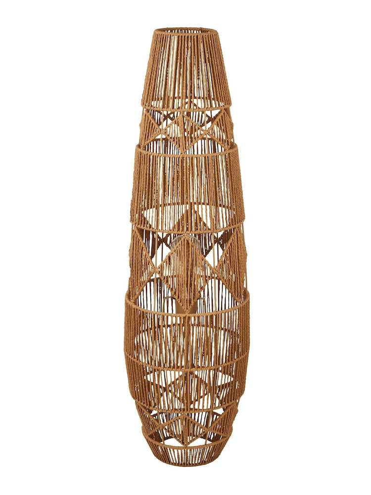 Searchlight Brown Arlo Natural Rattan Floor Lamp - Image 4 of 4