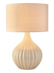 Searchlight White Theo Ceramic Table Lamp - Image 3 of 4