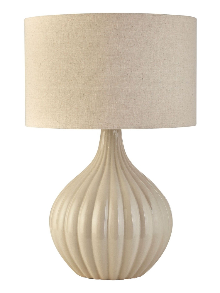 Searchlight White Theo Ceramic Table Lamp - Image 4 of 4