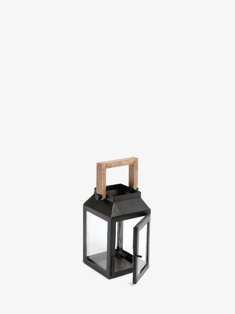 Black Bronx Metal Mini Lantern Candle Holder - Image 6 of 6
