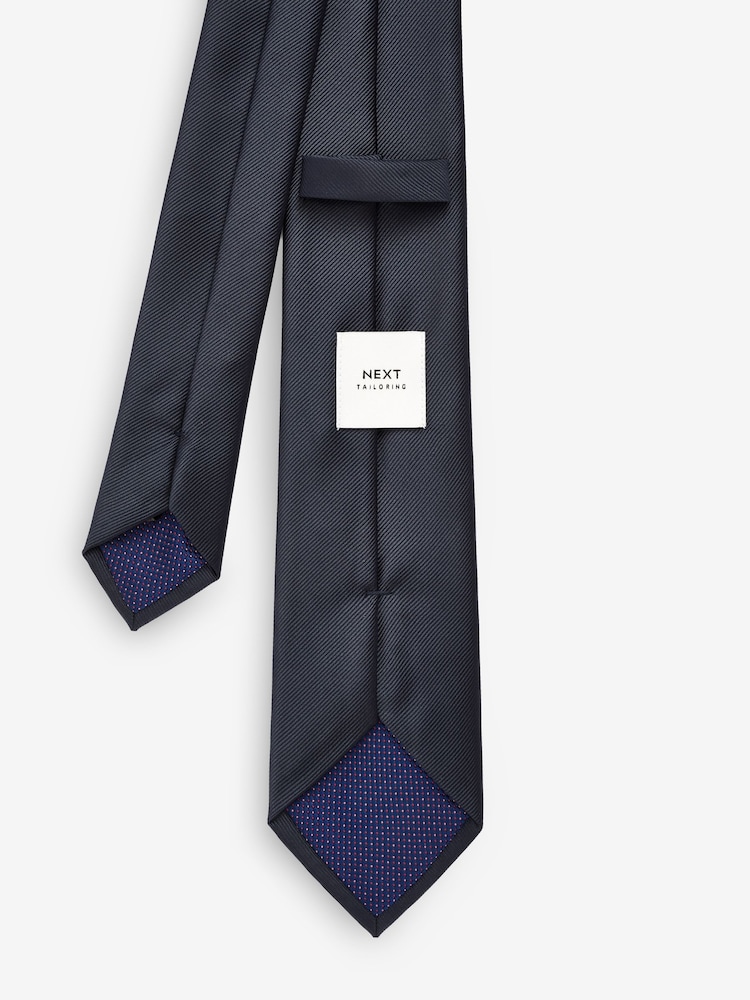 Dark Blue Twill Tie - Image 3 of 3