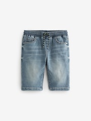 Light Blue Regular Fit Jersey Denim Shorts (3-16yrs) - Image 1 of 3