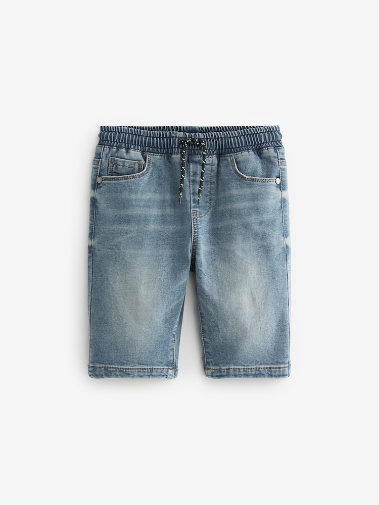 Light Blue Regular Fit Jersey Denim Shorts (3-16yrs) - Image 1 of 3