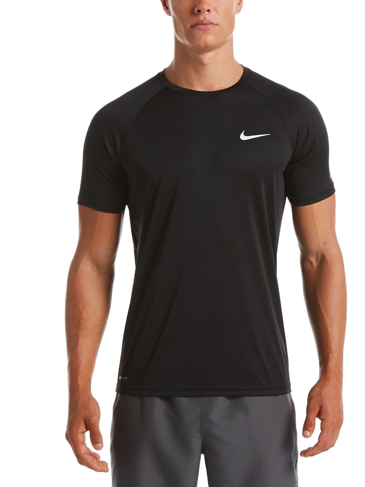 Nike Black Short Sleeve Hydroguard Sun Safe Rash Vest - Image 1 of 3
