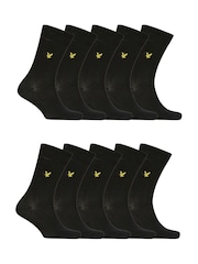 Lyle & Scott Black Socks 10 Pack - Image 1 of 3
