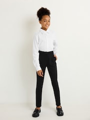Langer Schnitt, Schwarz - Stretch-Schulhose mit hoher Taille, Senior (9–18 Jahre) - Bild 2 von 7