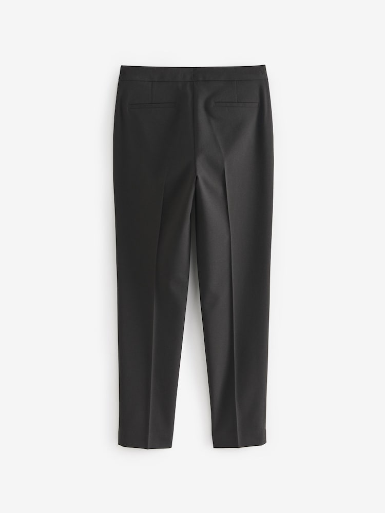 Longer Length Black Longer Length Senior Tapered Gold Snap School Trousers (9-18yrs) - Image 5 of 5