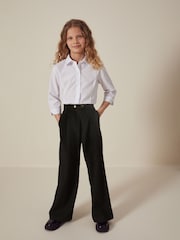 Black Longer Length Senior Wide Leg School Trousers (9-18yrs) - Image 1 of 4