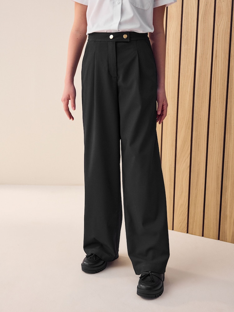 Negro - Pantalones escolares de pernera ancha para niños grandes (9-18 años) - Imagen 1 de 6 Negro - Pantalones escolares de pernera ancha para niños grandes (9-18 años) - Imagen 1 de 6