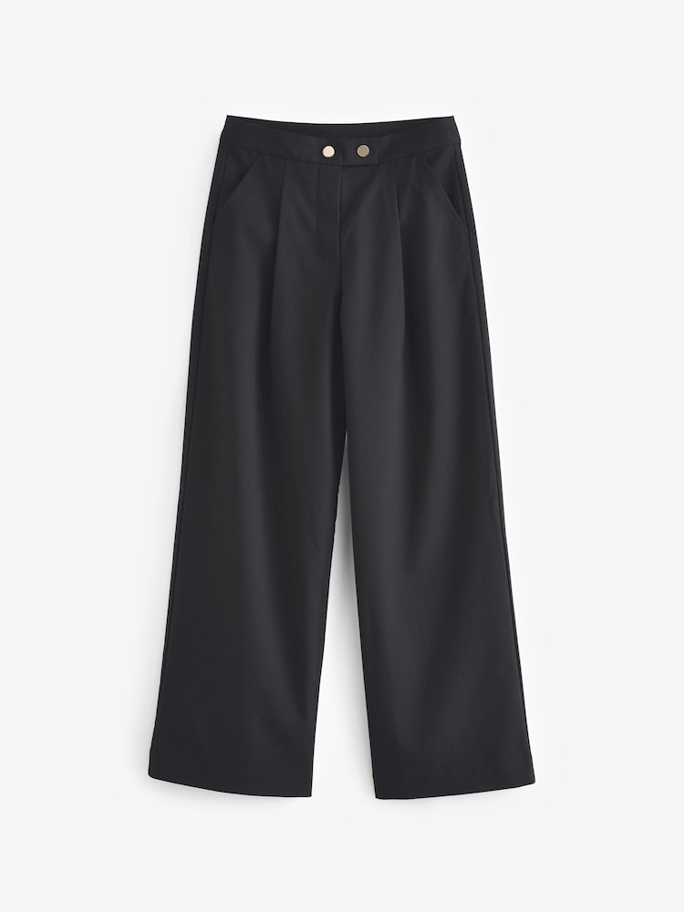 Black Longer Length Senior Wide Leg School Trousers (9-18yrs) - Image 5 of 5