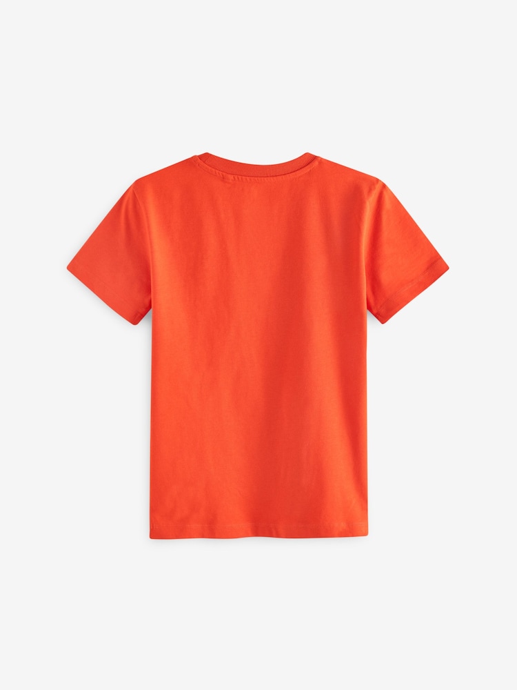 Multi Brights 100% Cotton Short Sleeve Stag Embroidered T-Shirts 4 Pack (3-16yrs) - Image 3 of 6