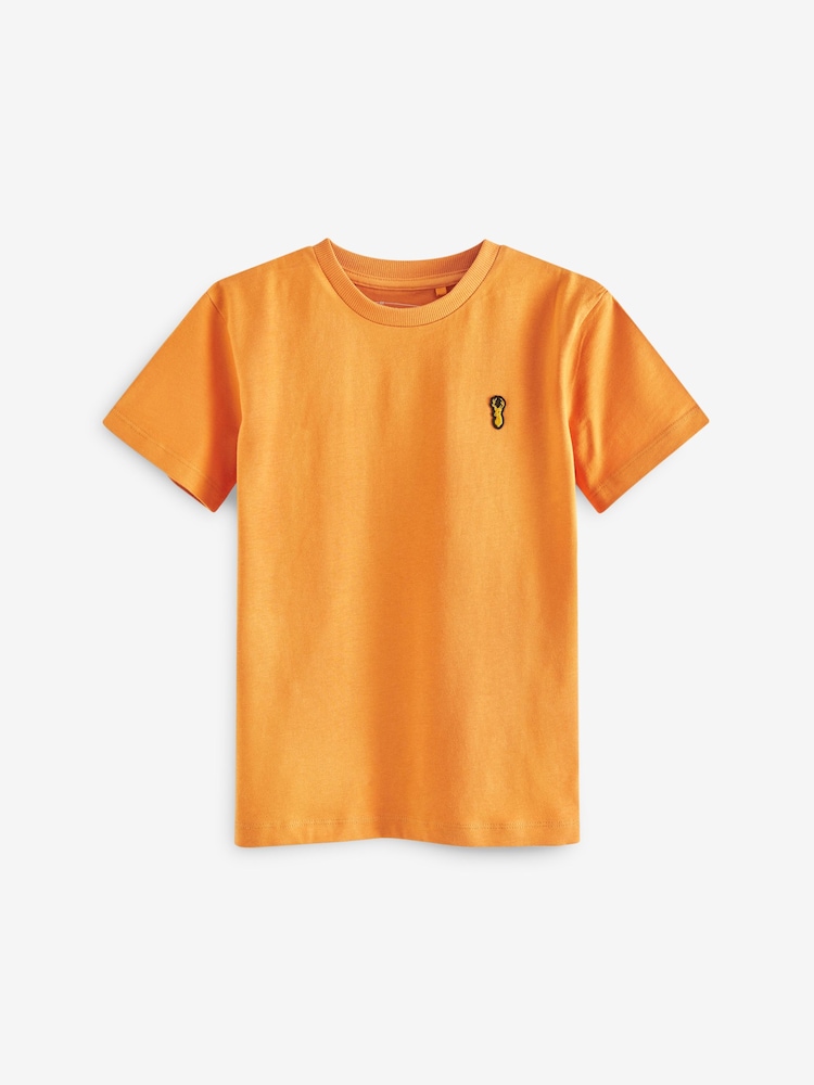Multi Brights 100% Cotton Short Sleeve Stag Embroidered T-Shirts 4 Pack (3-16yrs) - Image 4 of 6