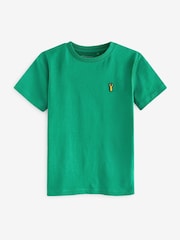 Multi Brights 100% Cotton Short Sleeve Stag Embroidered T-Shirts 4 Pack (3-16yrs) - Image 6 of 6