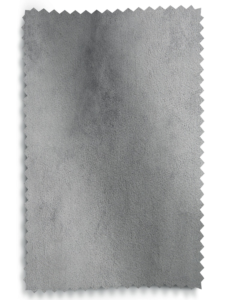 Grey Charcoal Matte Velvet Pencil Pleat Blackout/Thermal Curtains - Image 7 of 7