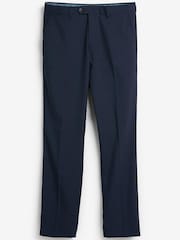 Blue Slim Textured Trousers With Motion Flex Waistband - Image 5 of 6