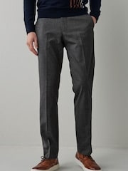 Charcoal Grey Textured Trousers With Motion Flex Waistband - Image 1 of 4