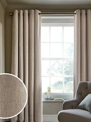 Cortinas de ilhós de chenille pesadas - Imagem 1 de 7