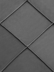 Grey Diamond Pleated Blackout Eyelet Curtains - Image 6 of 7