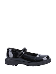 Hush Puppies Black Tally Junior Patent School Shoes - Image 1 of 1