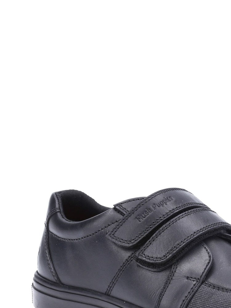 Hush Puppies Black Santos Senior School Shoes - Image 2 of 4