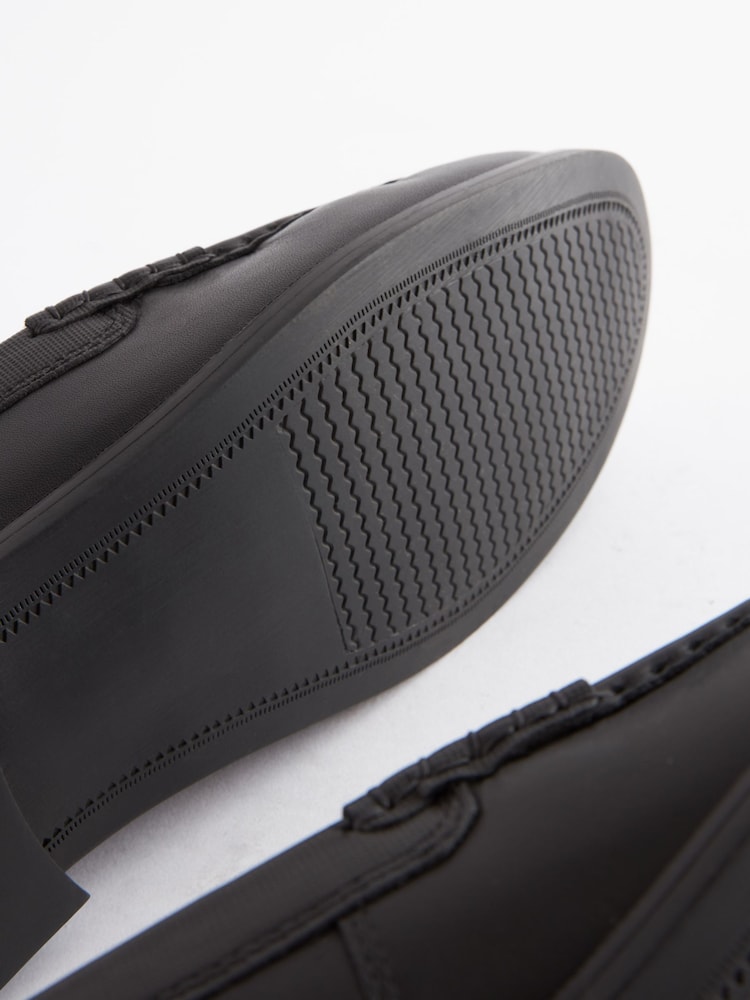 Black Leather Leather Penny Loafers - Image 8 of 8