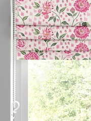 Cath Kidston Pink Tea Rose Made To Measure Roman 100% Cotton Blinds - Image 2 of 6