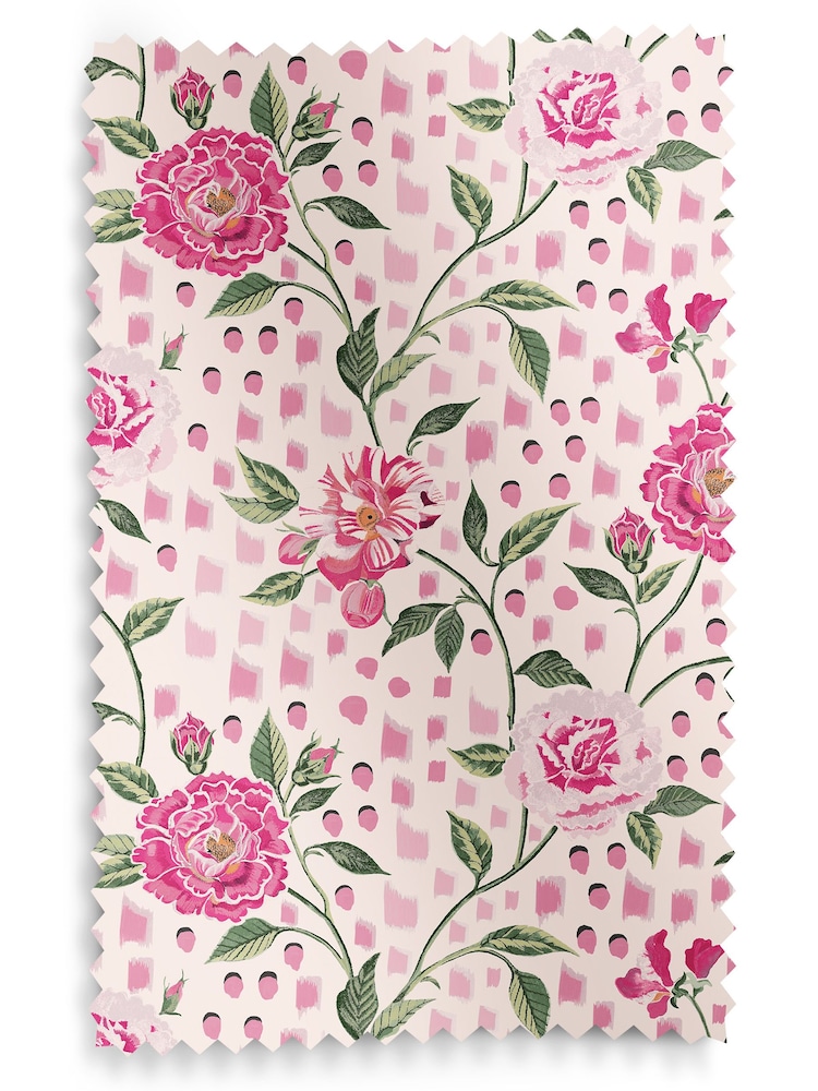 Cath Kidston Pink Tea Rose Made To Measure Roman 100% Cotton Blinds - Image 6 of 6