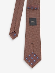 Brown Rust Textured Silk Tie - Image 3 of 3