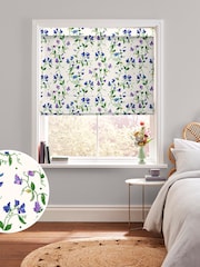 Cath Kidston Purple Sweet Pea Made To Measure Roman 100% Cotton Blinds - Image 1 of 6