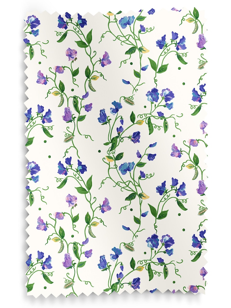 Cath Kidston Purple Sweet Pea Made To Measure Roman 100% Cotton Blinds - Image 6 of 6