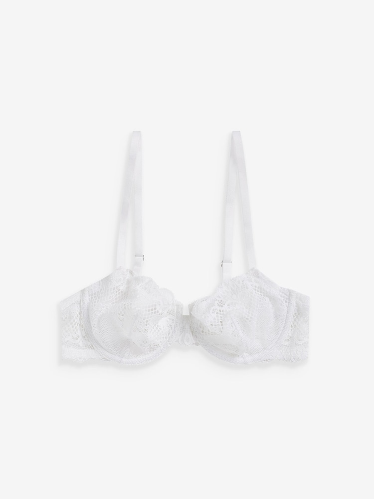 White Non Pad Balcony Lace Bra - Image 2 of 2