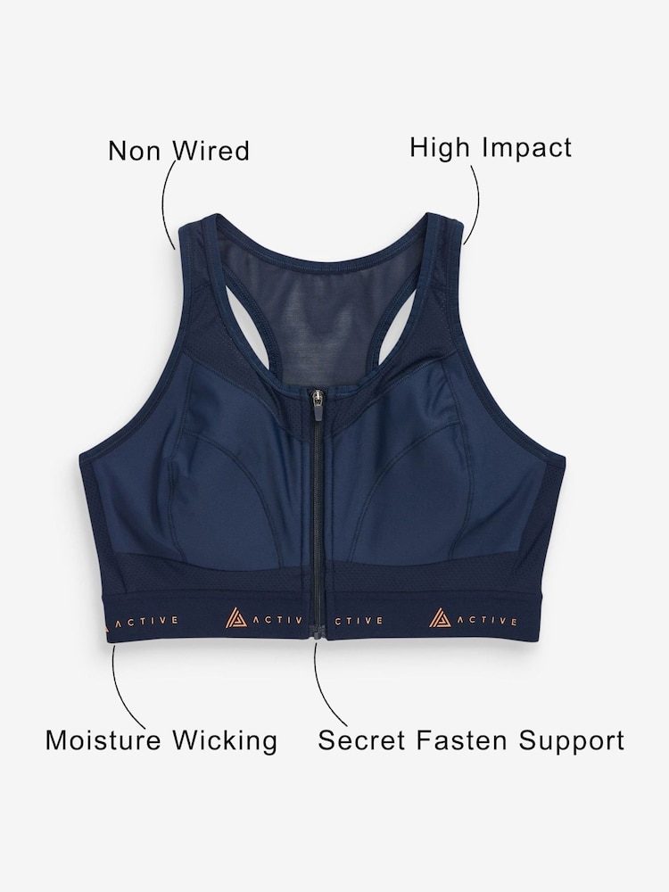 Marineblau/blau - Active Sports – Sport-BH mit Reissverschluss vorne, Dry Tech, High Impact, DD+ - Bild 7 von 7 Marineblau/blau - Active Sports – Sport-BH mit Reissverschluss vorne, Dry Tech, High Impact, DD+ - Bild 7 von 7