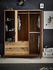 Oak Effect Bronx Kids Triple Wardrobe - Image 2 of 8