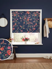 Cath Kidston Navy Millfield Blossom Made to Measure Roman Blinds - Image 1 of 6