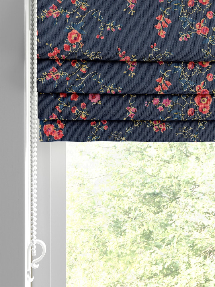 Cath Kidston Navy Millfield Blossom Made to Measure Roman Blinds - Image 2 of 6