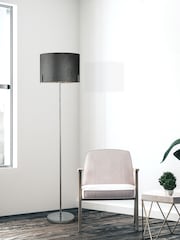 Searchlight Chrome Oakley Alligator Floor Lamp - Image 1 of 4