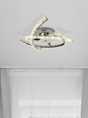 Searchlight Chrome Toby 3 Arm LED Flush Ceiling Light - Image 1 of 4