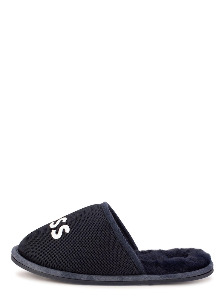 Granatowy - BOSS Logo Slippers - Image 2 of 7