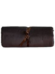 Lounging Hound Brown Travel Bed Roll in Mole Plush Velvet - Image 3 of 4
