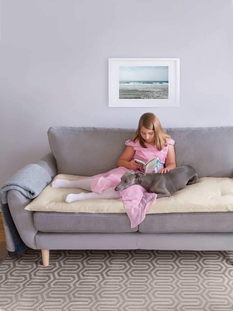 Lounging Hound Sofa Protector Cushion in Natural Ecru - Image 1 of 4
