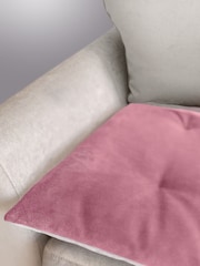 Lounging Hound Pink Sofa Protector Cushion in Blush Pink Lustre Velvet - Image 2 of 4