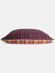 Lounging Hound Purple Pillow Bed in Mulberry Multispot Wool - Image 3 of 4