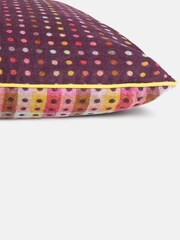 Lounging Hound Purple Pillow Bed in Mulberry Multispot Wool - Image 4 of 4
