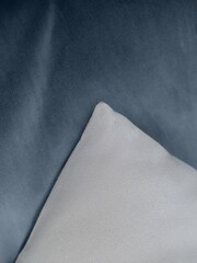 Lounging Hound Grey Sofa Protector Cushion in Slate Grey Lustre Velvet - Image 3 of 4