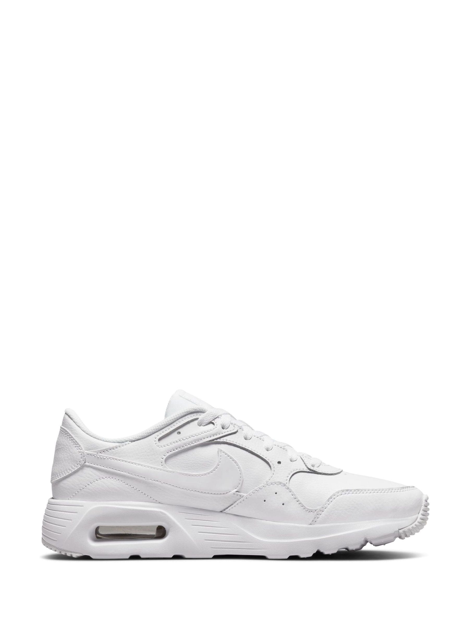 White leather nikes womens discount
