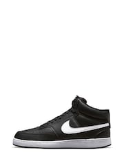 Nike Black/White Court Vision Mid Trainers - Image 4 of 11