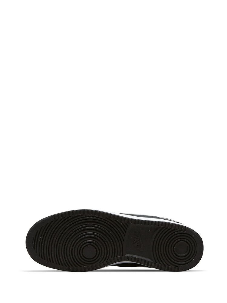 Nike Black/White Court Vision Mid Trainers - Image 7 of 11