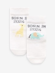 Ecru Baby Socks 2 Pack (0-12mths) - Image 1 of 3