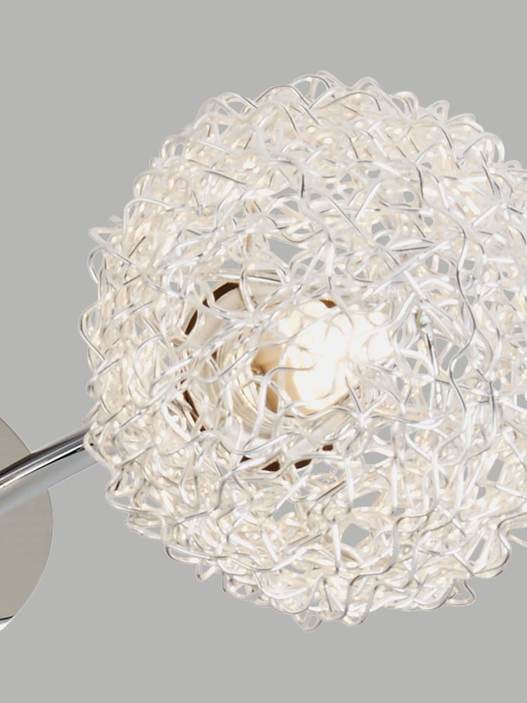 Searchlight Chrome Rowan 5 Light Flush Ceiling Light - Image 2 of 4