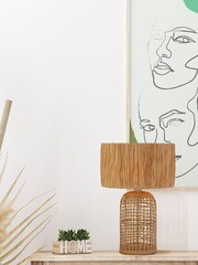 Searchlight Natural Mia Raffia Table Lamp - Image 1 of 3